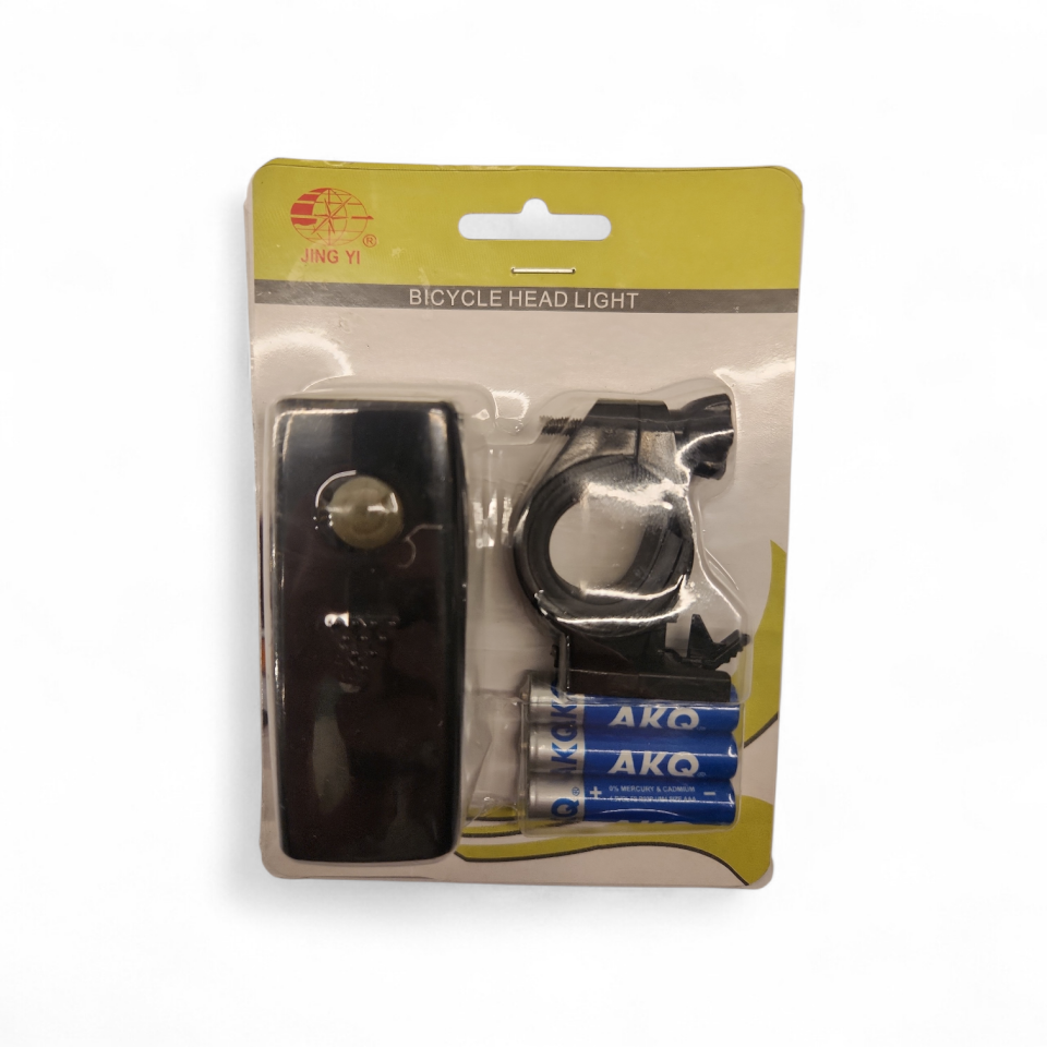 BİSİKLET ÖN FAR 3 LEDLİ 3 FONKSİYONLU PİL DAHİL JİNG Yİ