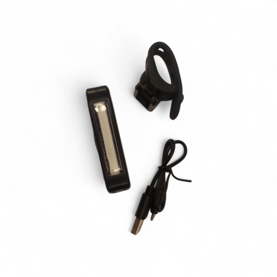 BİSİKLET FAR STOP ÇAKAR 6 FONKSİYONLU 60 LUMEN  RENKLİ IŞIKLI USB ŞARJLI