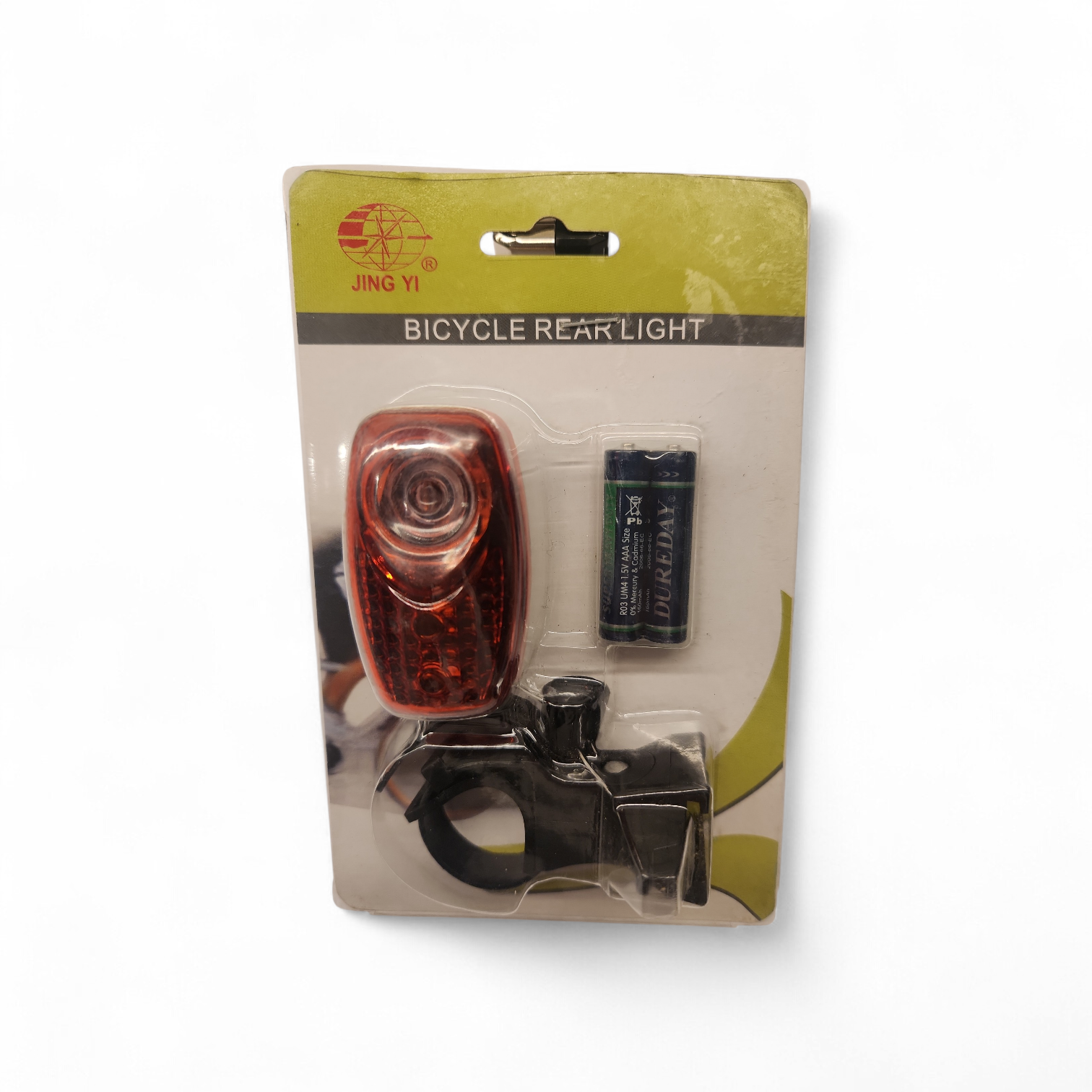 BİSİKLET ARKA STOP 3 LEDLİ OPTİK CAMLI 3 FONKSİYONLU  SU GEÇİRMEZ PİL DAHİL JİNG Yİ