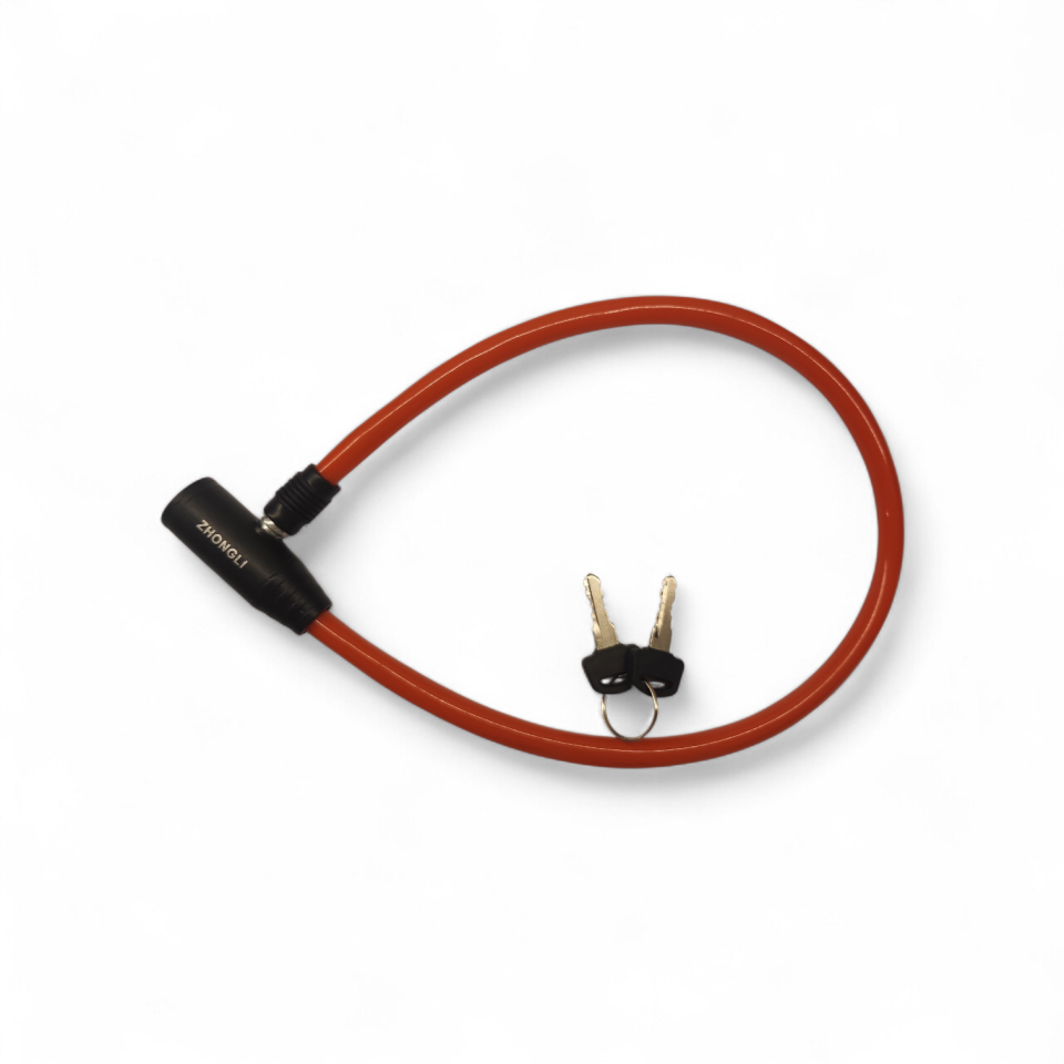 BİSİKLET HALAT KİLİT 60CM  ZHONGLI