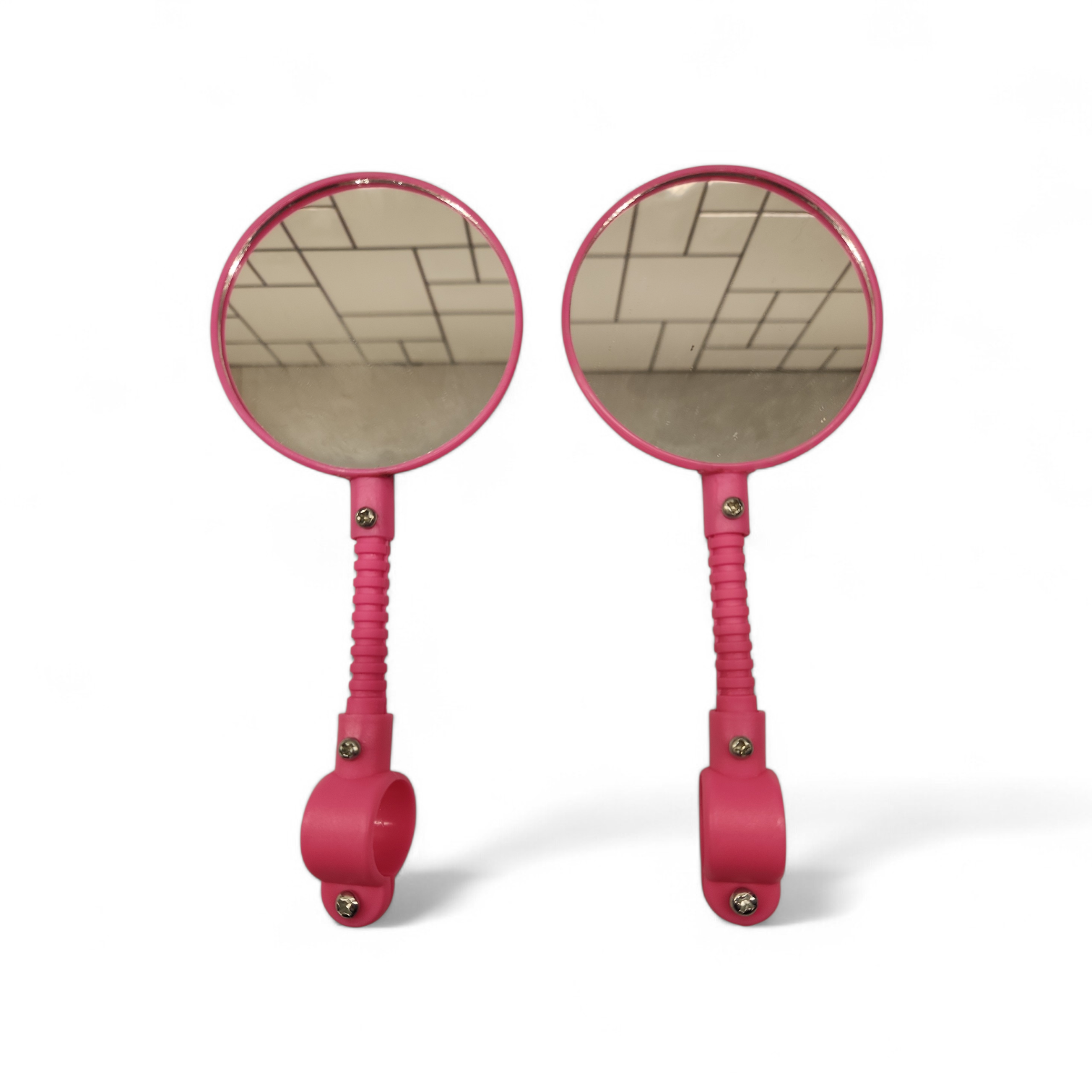 BİSİKLET AYNA YUVARLAK TAKIM SİYAH / PEMBE